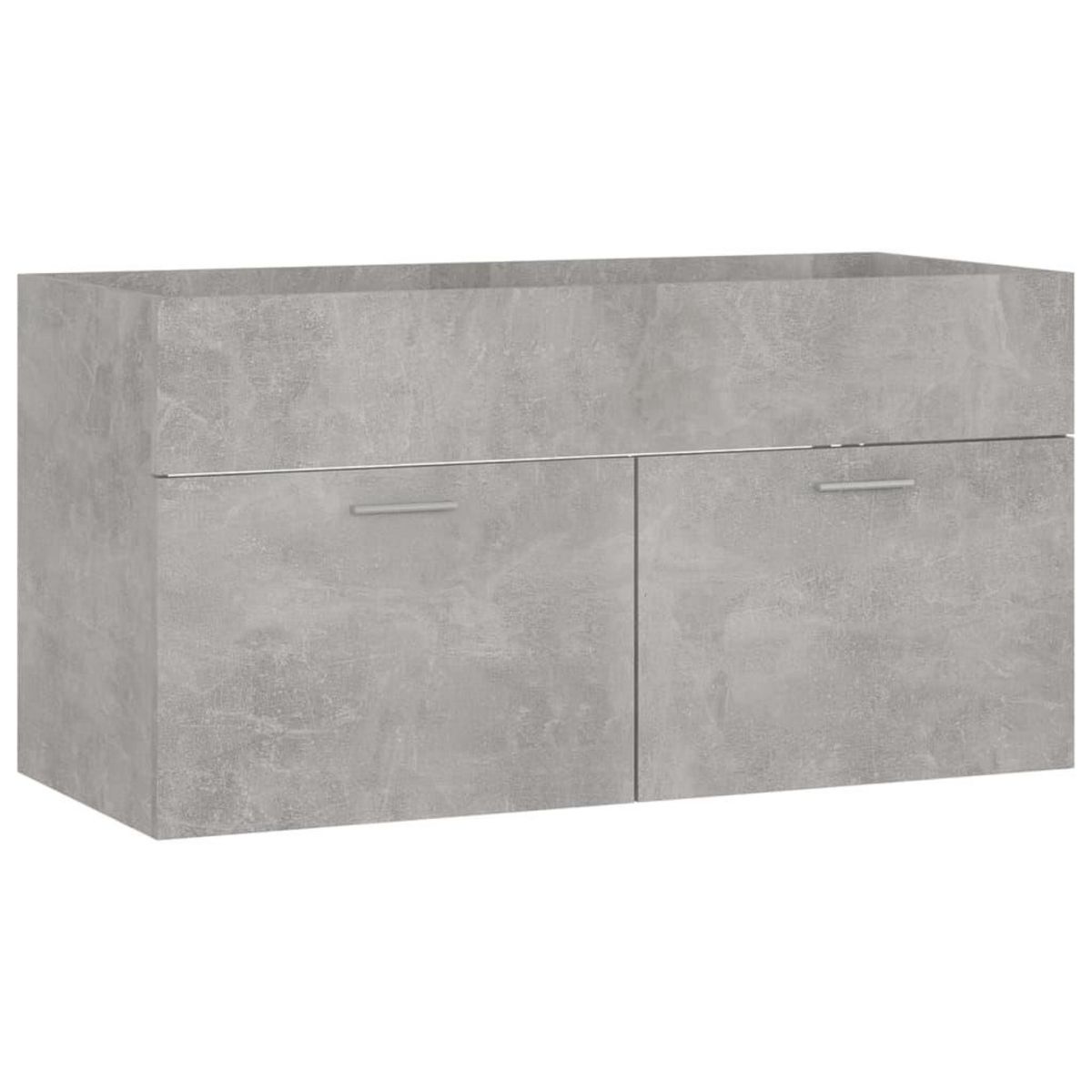VIDAXL Ensemble de meubles de salle de bain Gris beton Agglomere