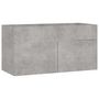 Voir la diapositive 4 : VIDAXL Ensemble de meubles de salle de bain Gris beton Agglomere