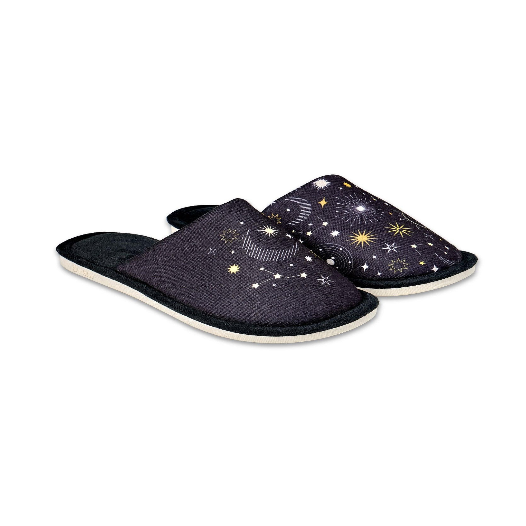 DEDOLES Pantoufles ciel astrologique. Coloris disponibles : Noir