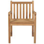 Voir la diapositive 3 : VIDAXL Chaises de jardin lot de 6 et coussins gris Bois de teck massif
