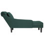 Voir la diapositive 5 : VIDAXL Fauteuil long et coussin et accoudoir droit vert fonce velours