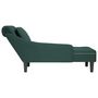 Voir la diapositive 5 : VIDAXL Fauteuil long et coussin et accoudoir droit vert fonce velours