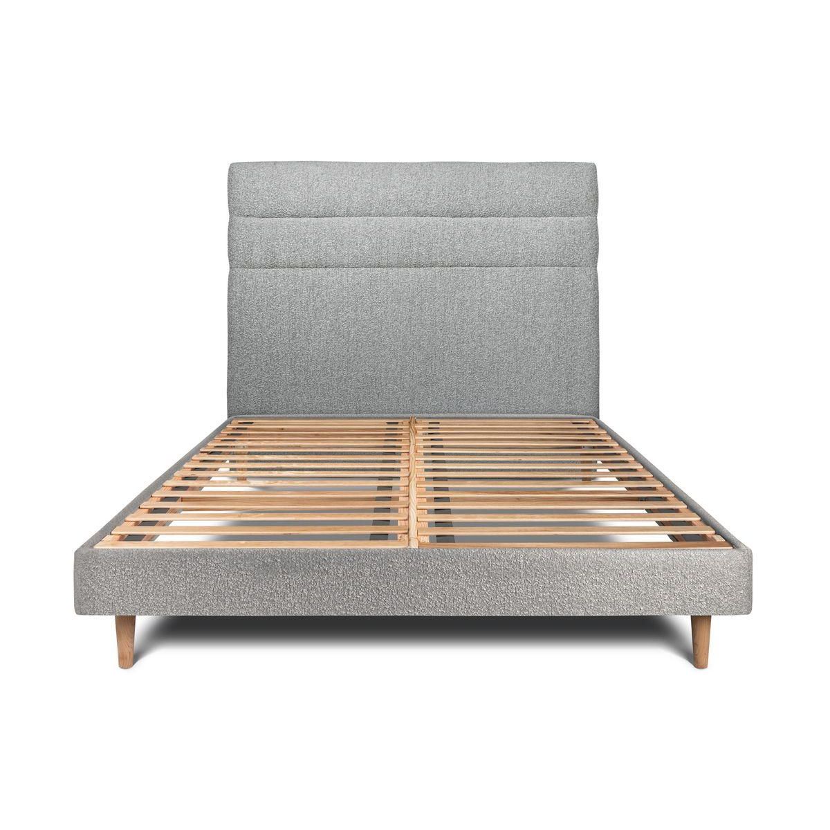 Sommeil de Plomb Lit avec tête de lit lignes bouclette et sommier kit- Hauteur totale : 29cm