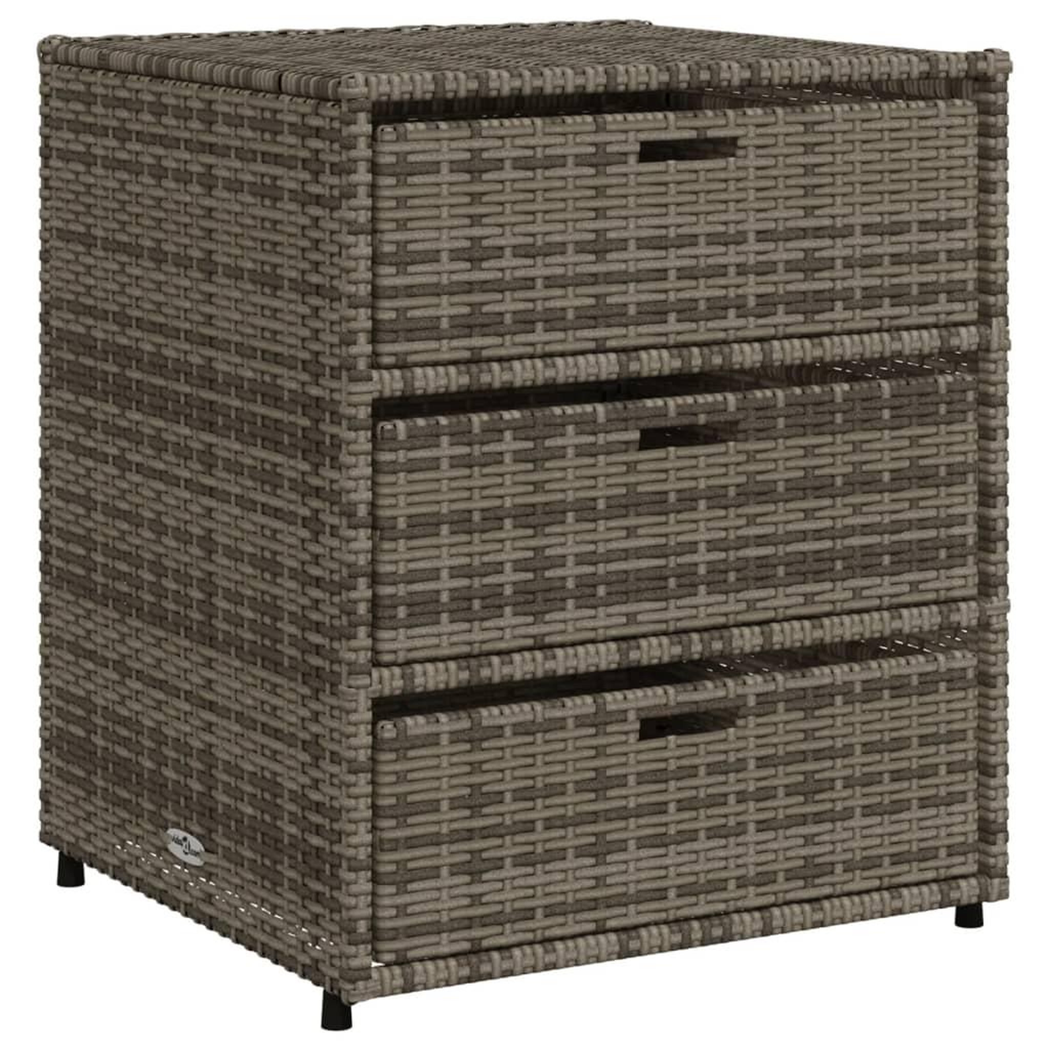 Voir la diapositive 2 : VIDAXL Armoire de rangement de jardin gris 55x59x69 cm resine tressee