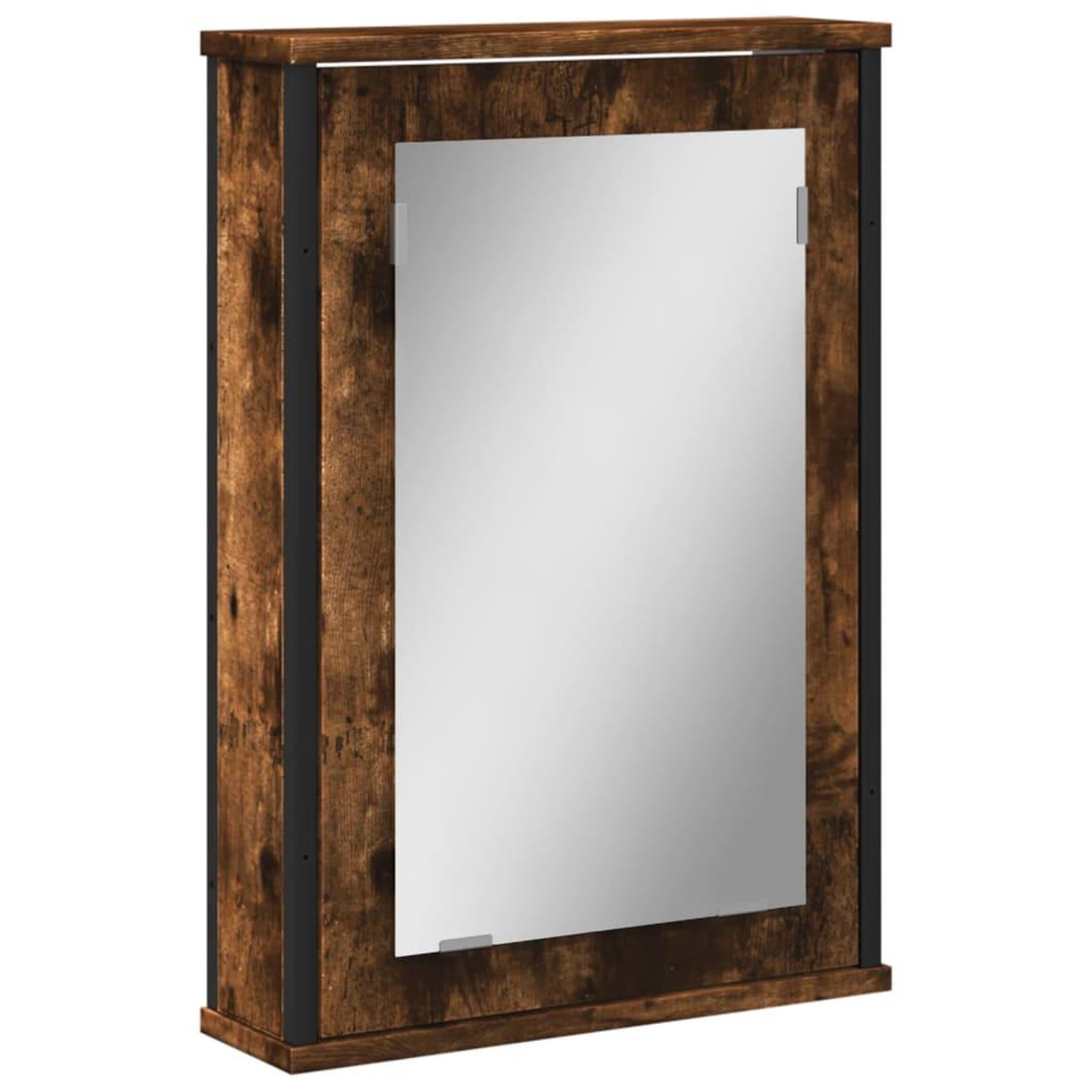 Voir la diapositive 2 : VIDAXL Armoire a miroir de salle de bain chene fume bois d'ingenierie