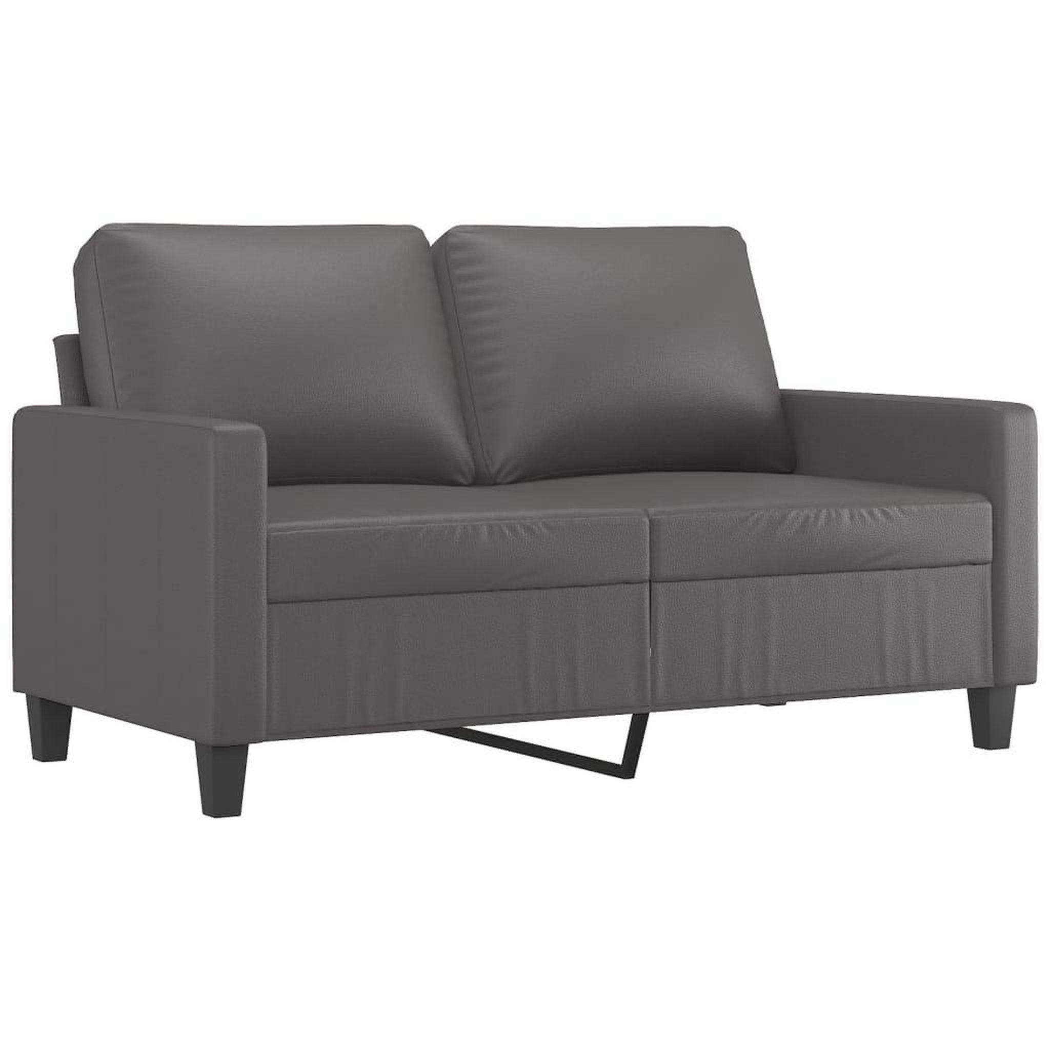 Voir la diapositive 4 : VIDAXL Ensemble de canapes 4 pcs avec coussins Gris Similicuir