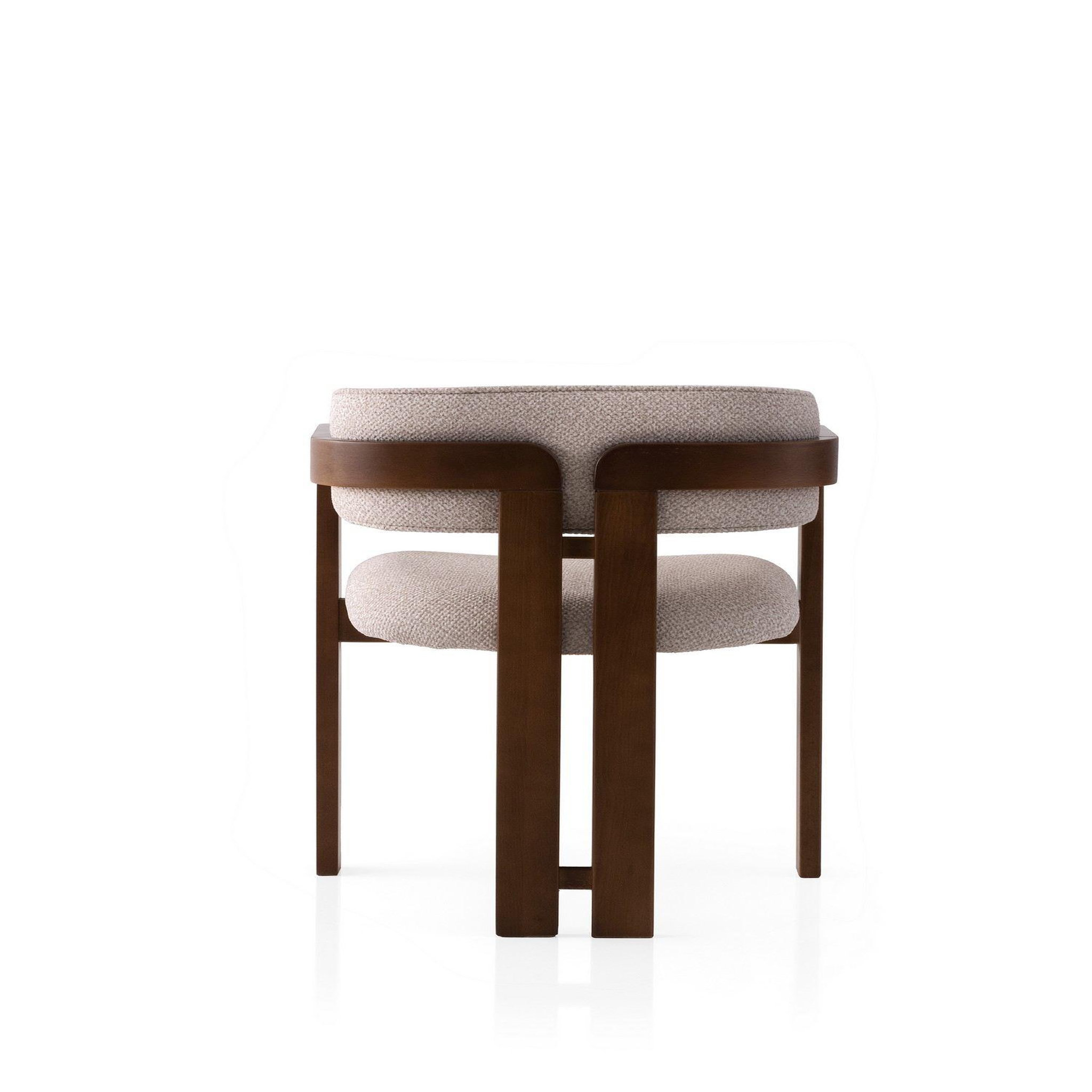 Voir la diapositive 4 : Habitat et Jardin Chaise en bois  cozy  - 44 x 57 x 76 cm - crème de noix