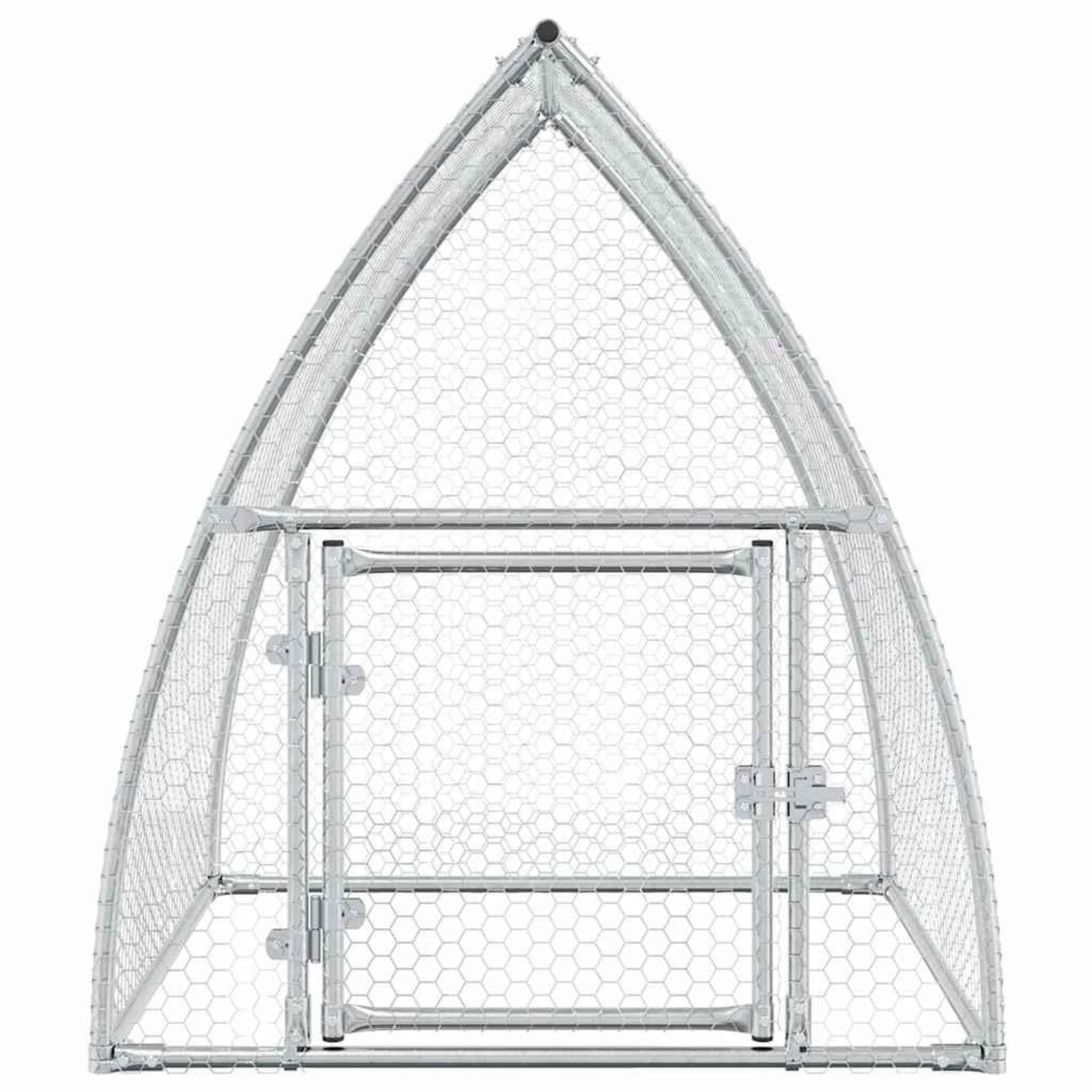 Voir la diapositive 5 : VIDAXL Cage pour poules argente 100x105x120 cm acier galvanise