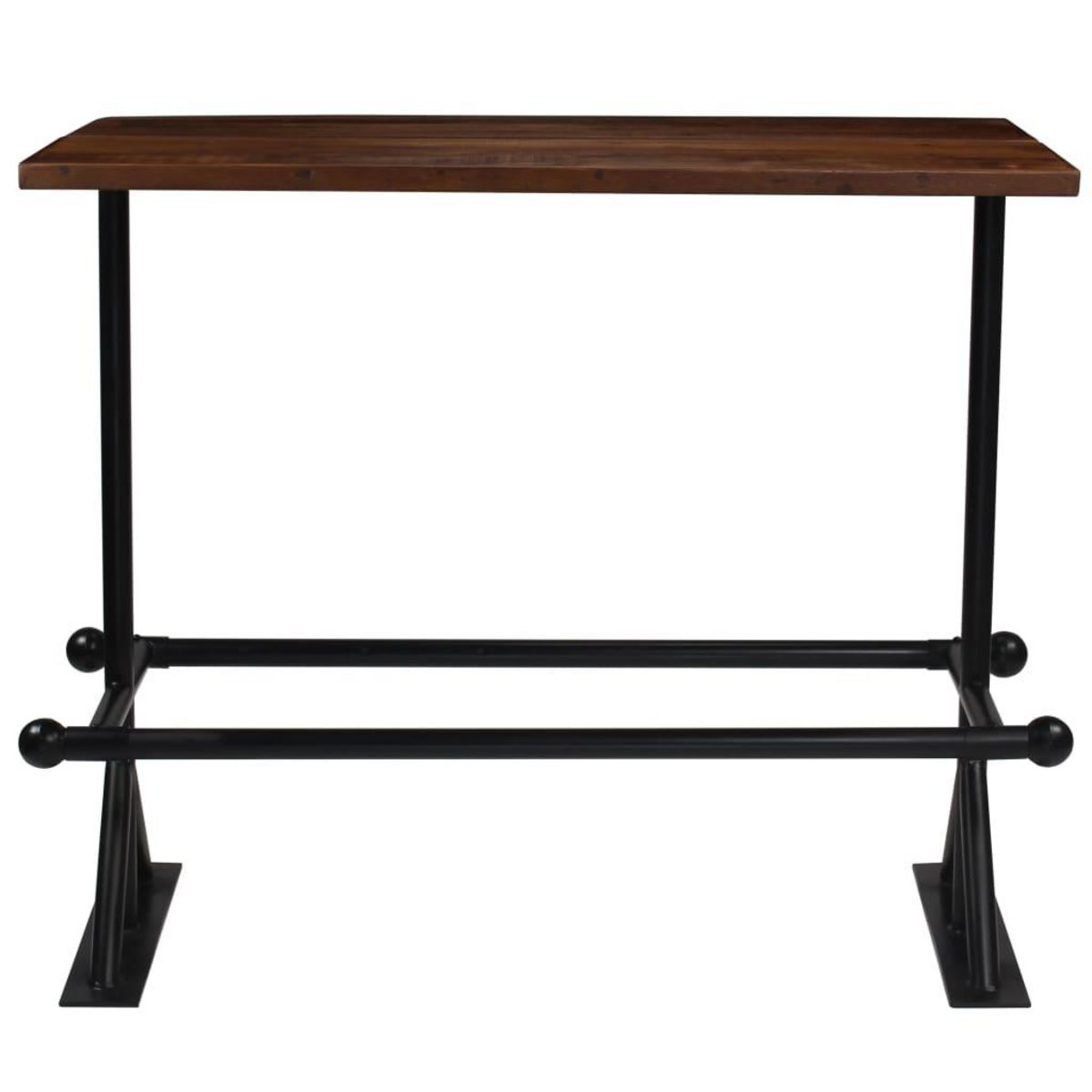 VIDAXL Table de bar Bois de recuperation massif Marron fonce