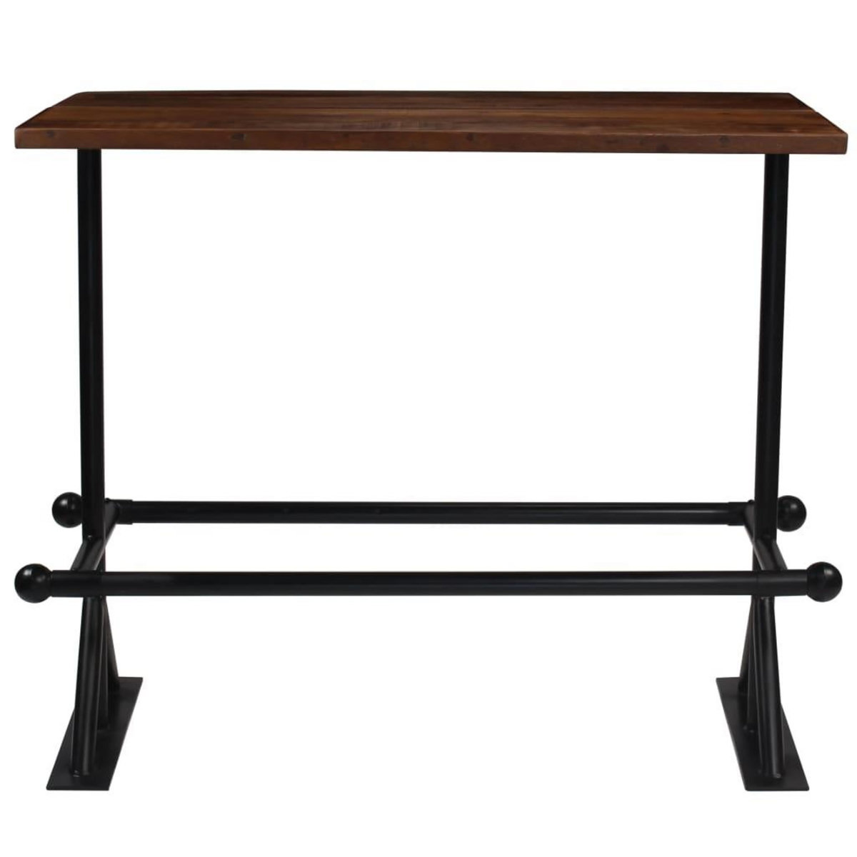 VIDAXL Table de bar Bois de recuperation massif Marron fonce