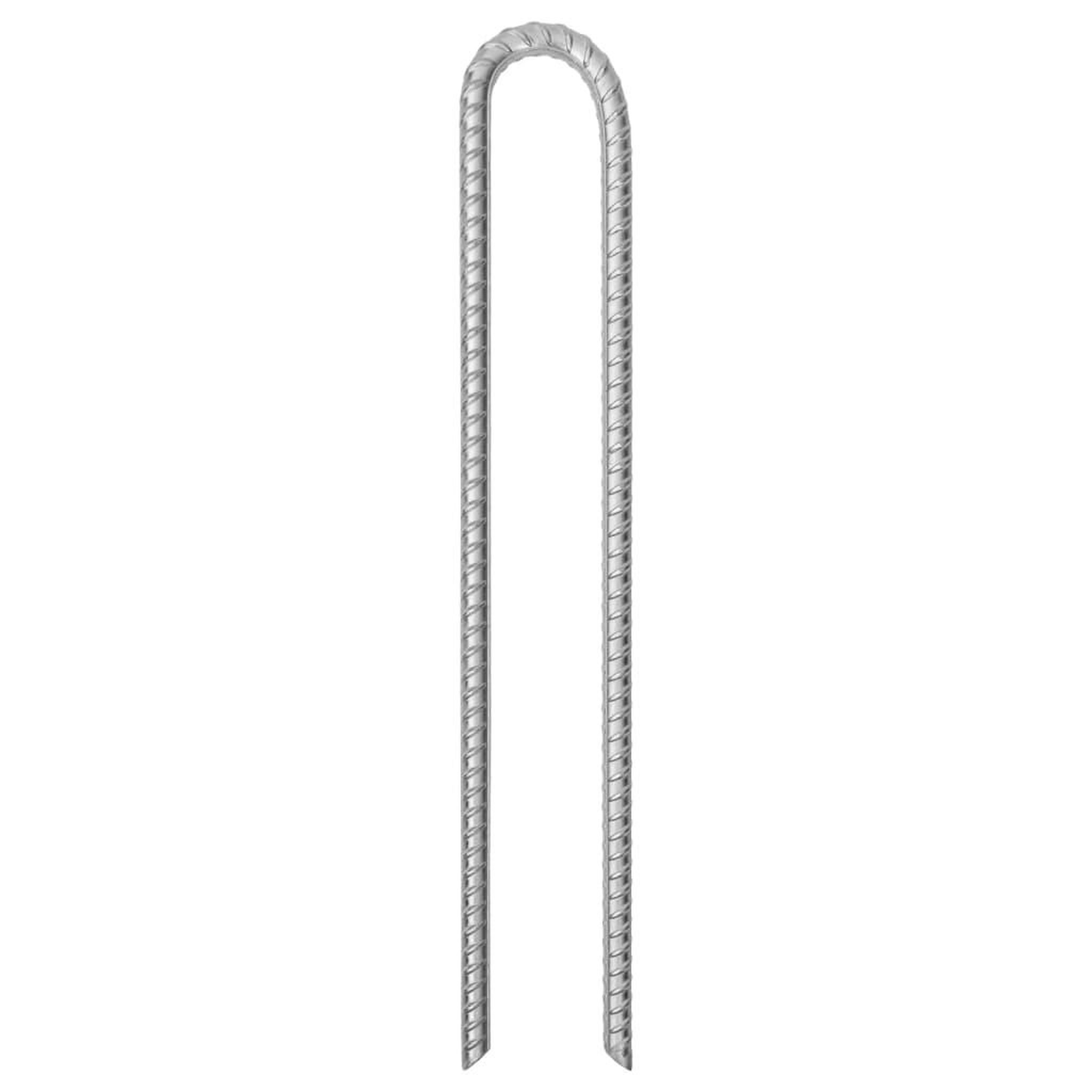 Voir la diapositive 2 : VIDAXL Piquets de tente 12pcs forme de U 41,5 cm Ø12mm acier galvanise