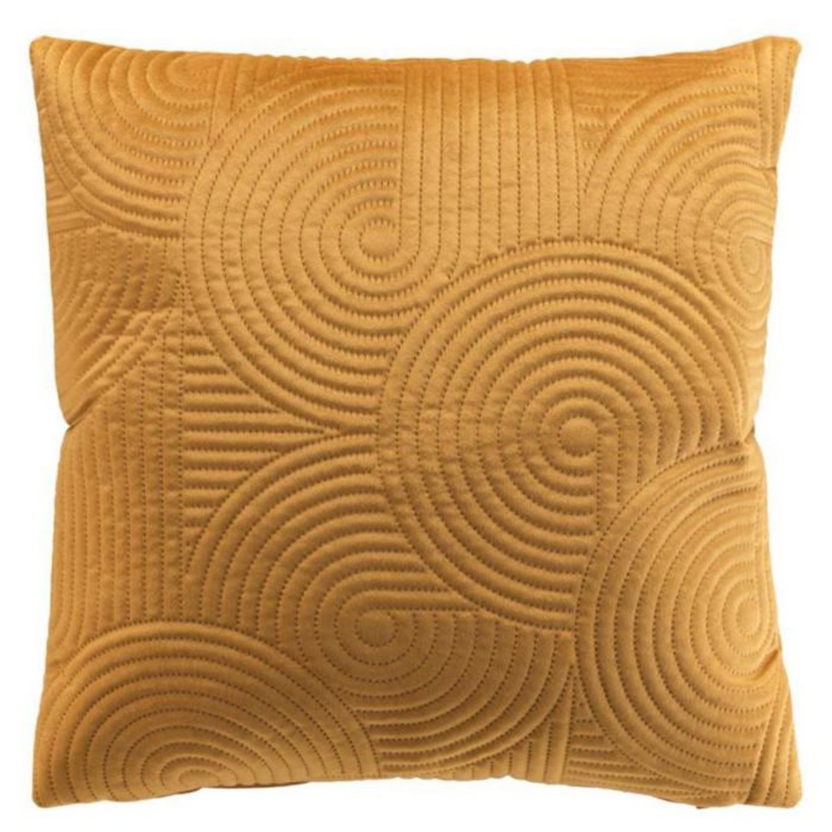 Paris Prix Housse de Coussin en Velours  Circles  40x40cm Ocre