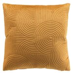 Paris Prix Housse de Coussin en Velours  Circles  40x40cm Ocre