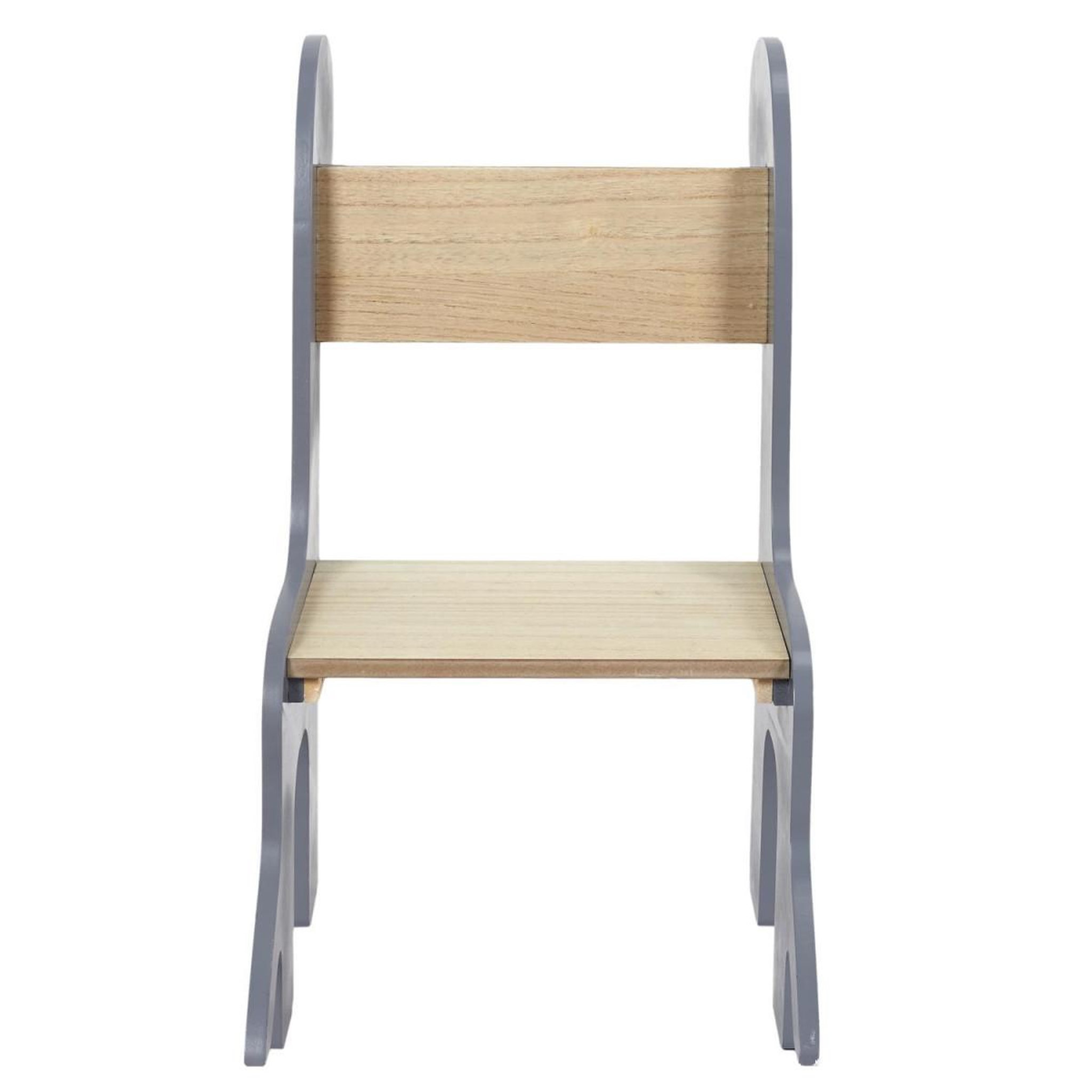 Voir la diapositive 2 : HOME DECO KIDS Chaise enfant design  dino  60cm gris & naturel