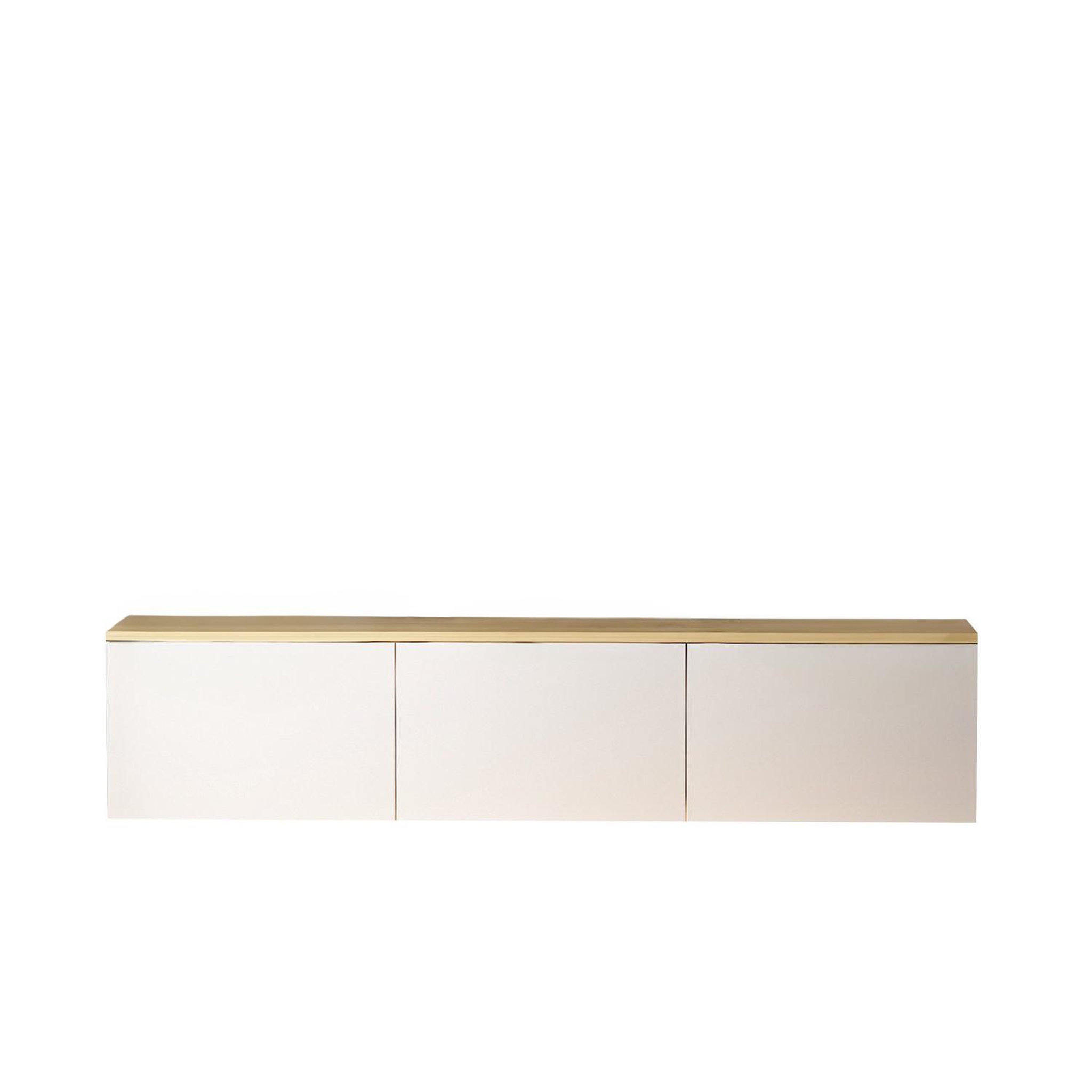 Habitat et Jardin Meuble tv suspendu en bois avec éclairage led  neon  - 160 x 32 x 35 cm - blanc