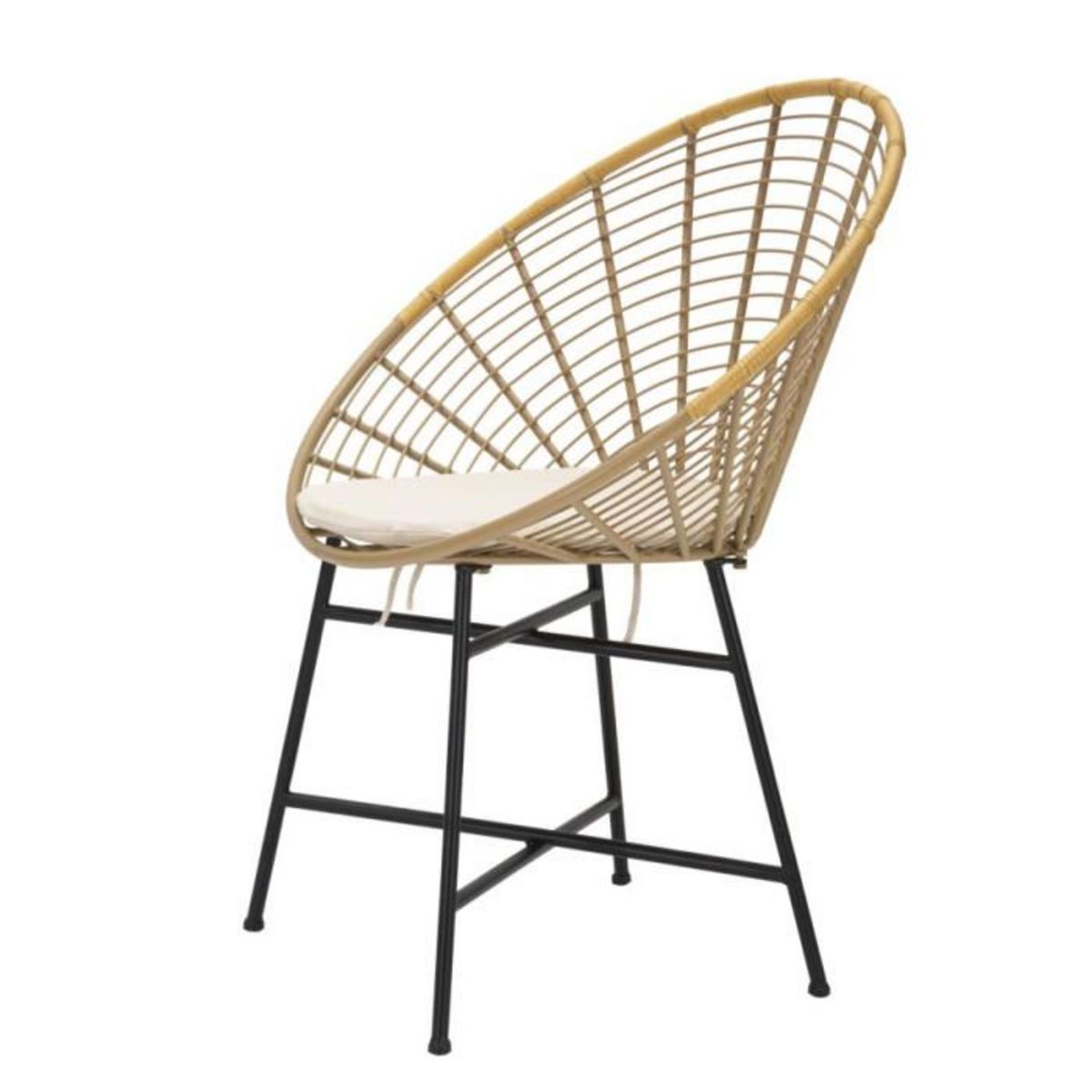 Paris Prix Chaise Design en Métal  Panama  88cm Naturel