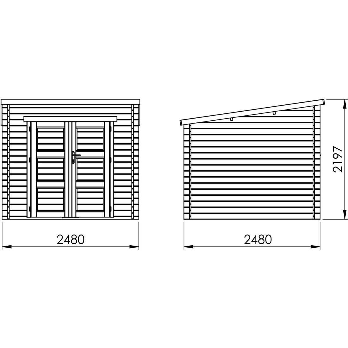 Forest Style Abri de jardin bois - 4,9m² - JUNO MODERN
