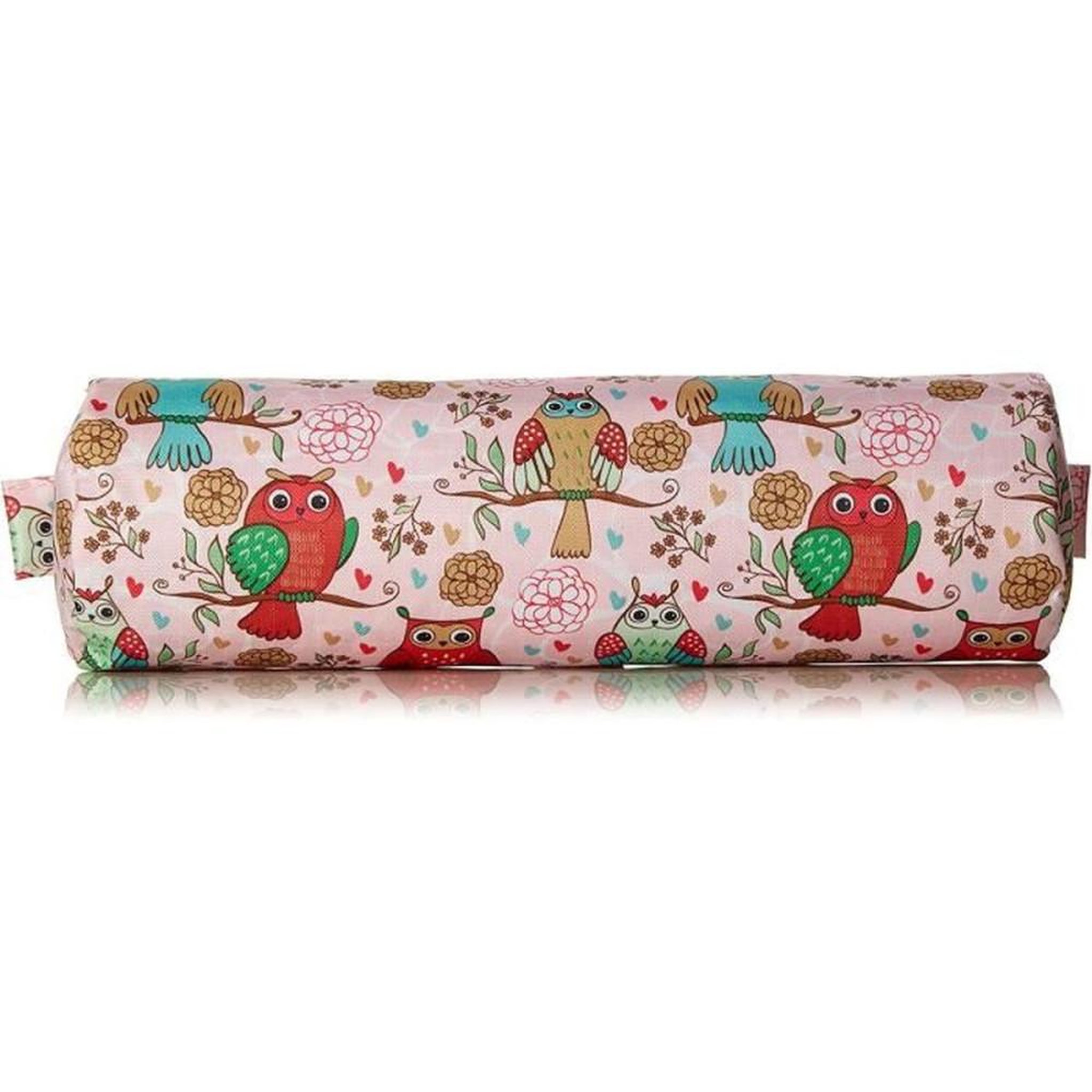 CLAIREFONTAINE Trousse ronde à fermeture zippée motif hiboux 8482C Clairefontaine, couleur aléatoire, Ø 6 x H 22 cm