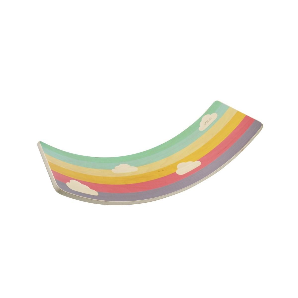 ELINELI Planche d'équilibre en bois Arc-en-ciel