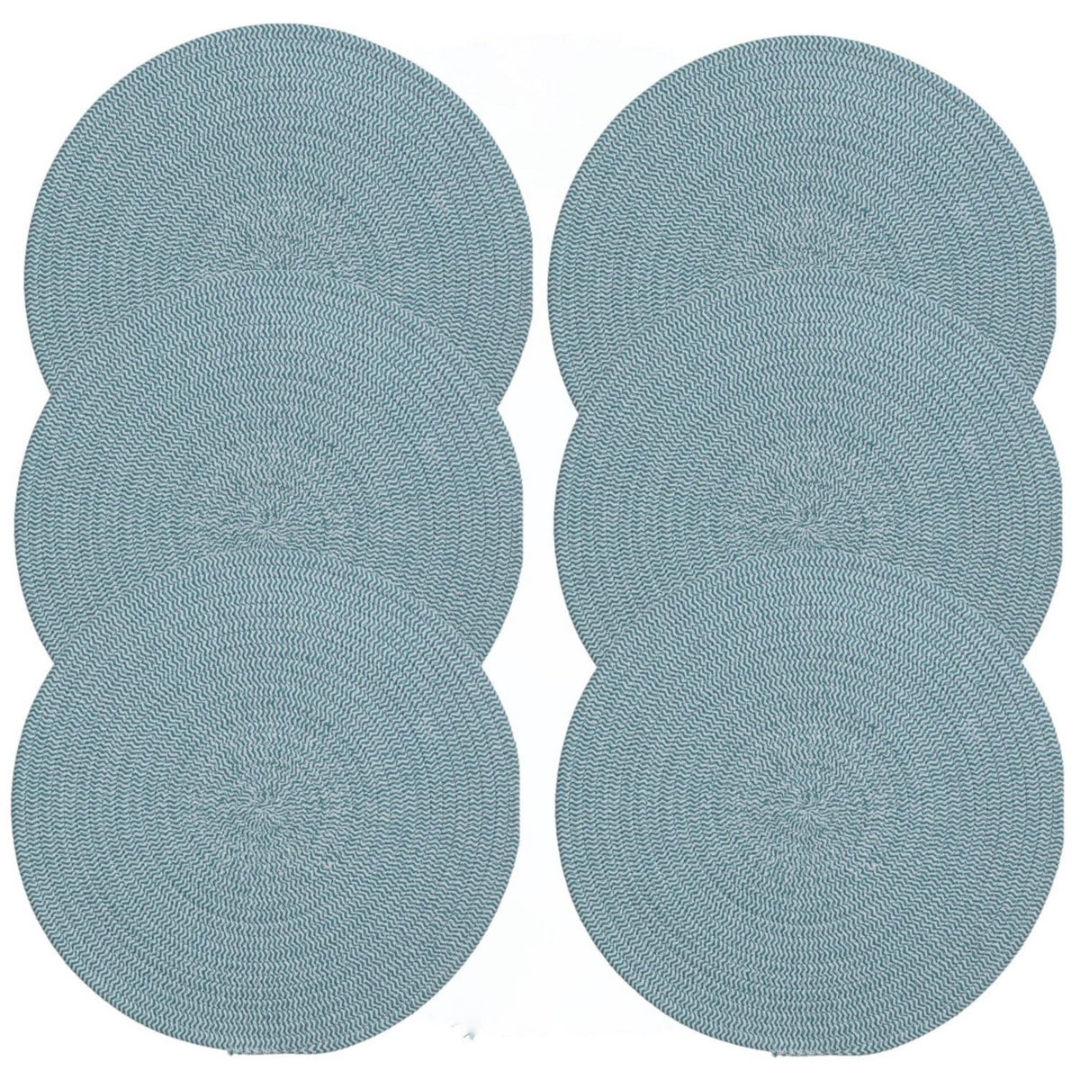 TOILINUX Lot de 6 sets de table rond en coton Alana
