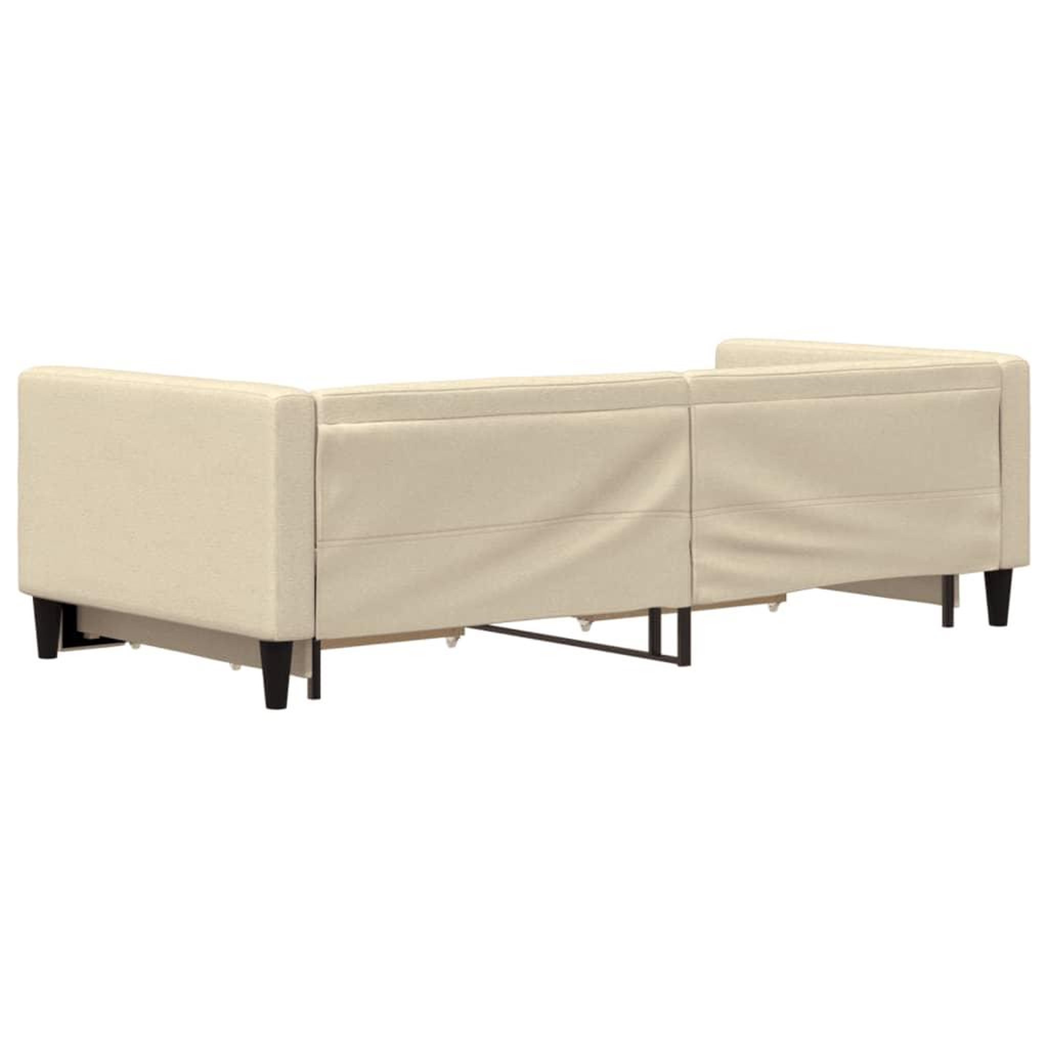 Voir la diapositive 5 : VIDAXL Lit de jour avec gigogne et tiroirs sans matelas creme 90x200cm