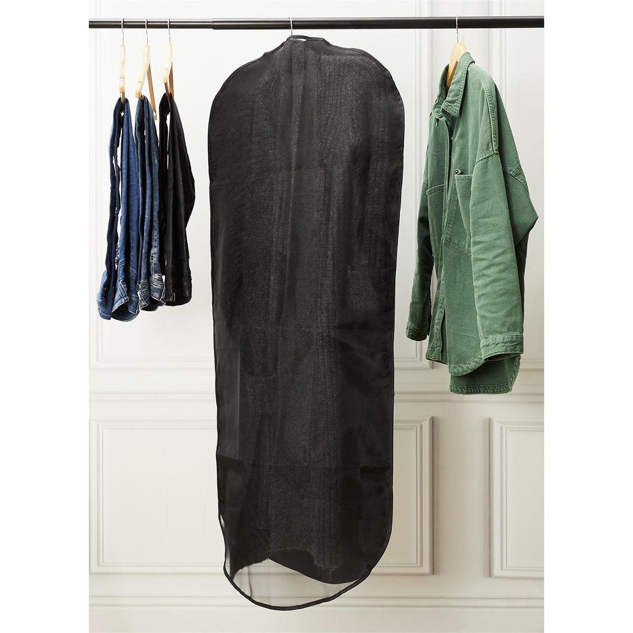 Voir la diapositive 4 : Je cherche une idee Housse de Protection  Vêtements  138cm Noir