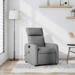 VIDAXL Fauteuil de massage inclinable Gris clair Tissu