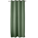 TOILINUX Rideau occultant Basic à 8 œillets - 140 x 240 cm - Vert Argile. Coloris disponibles : Rouge, Orange, Vert, Bleu