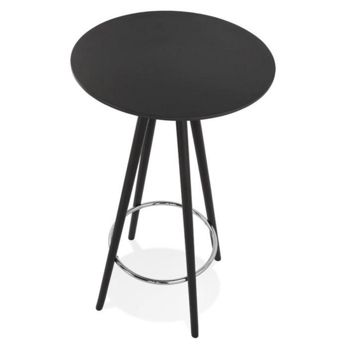 Paris Prix Table de Bar en Bois  Lizon  110cm Noir