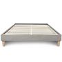 Voir la diapositive 2 : HomeStyle4U Lit Futon Double 160 x 200 Tissu Gris