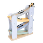 ELINELI Piste de course en bois avec 4 voitures