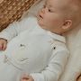 Voir la diapositive 6 : Petit Béguin Pyjama bébé en velours ouverture croisée Perle