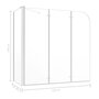 Voir la diapositive 6 : VIDAXL Enclos de bain 120x69x130 cm Verre trempe Transparent