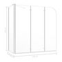 Voir la diapositive 6 : VIDAXL Enclos de bain 120x69x130 cm Verre trempe Transparent