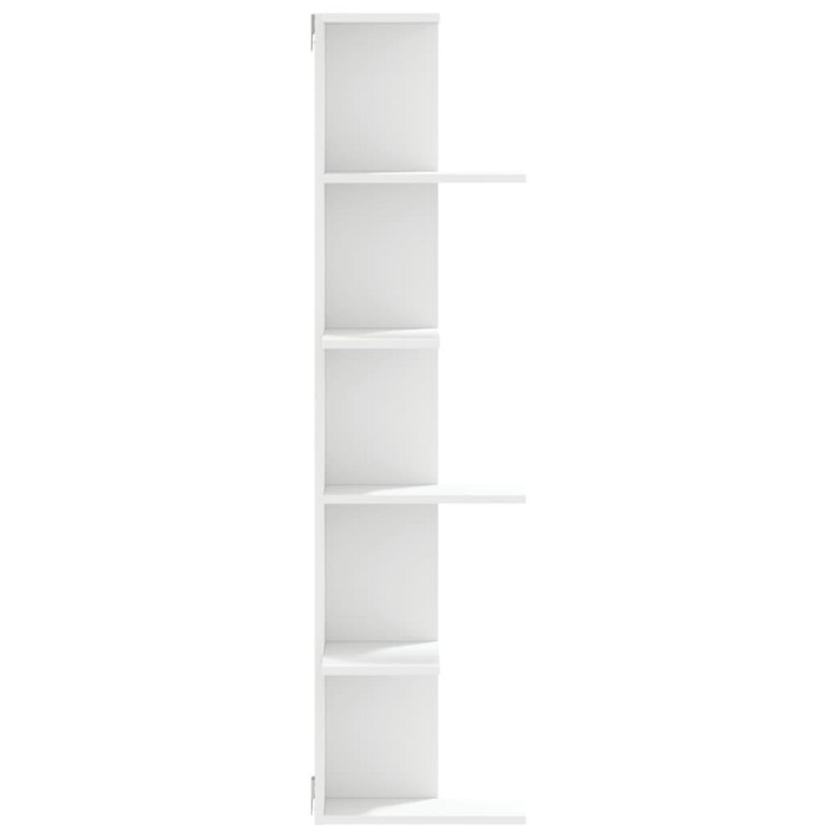 VIDAXL Etagere d'angle murale blanc 36,5x36,5x140 cm bois d'ingenierie