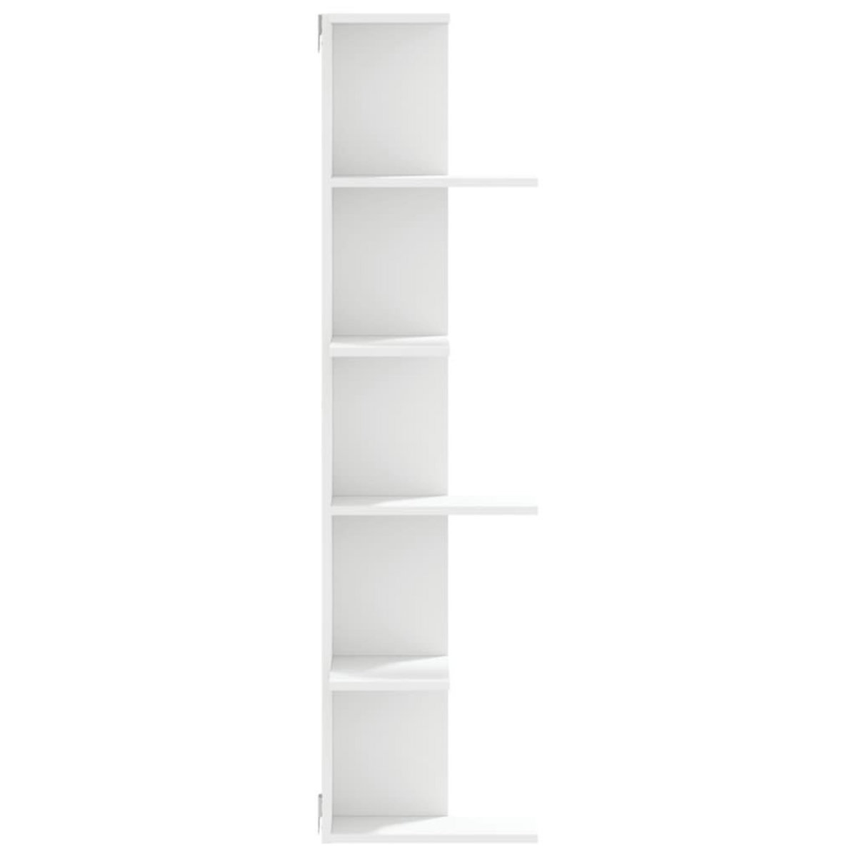 VIDAXL Etagere d'angle murale blanc 36,5x36,5x140 cm bois d'ingenierie