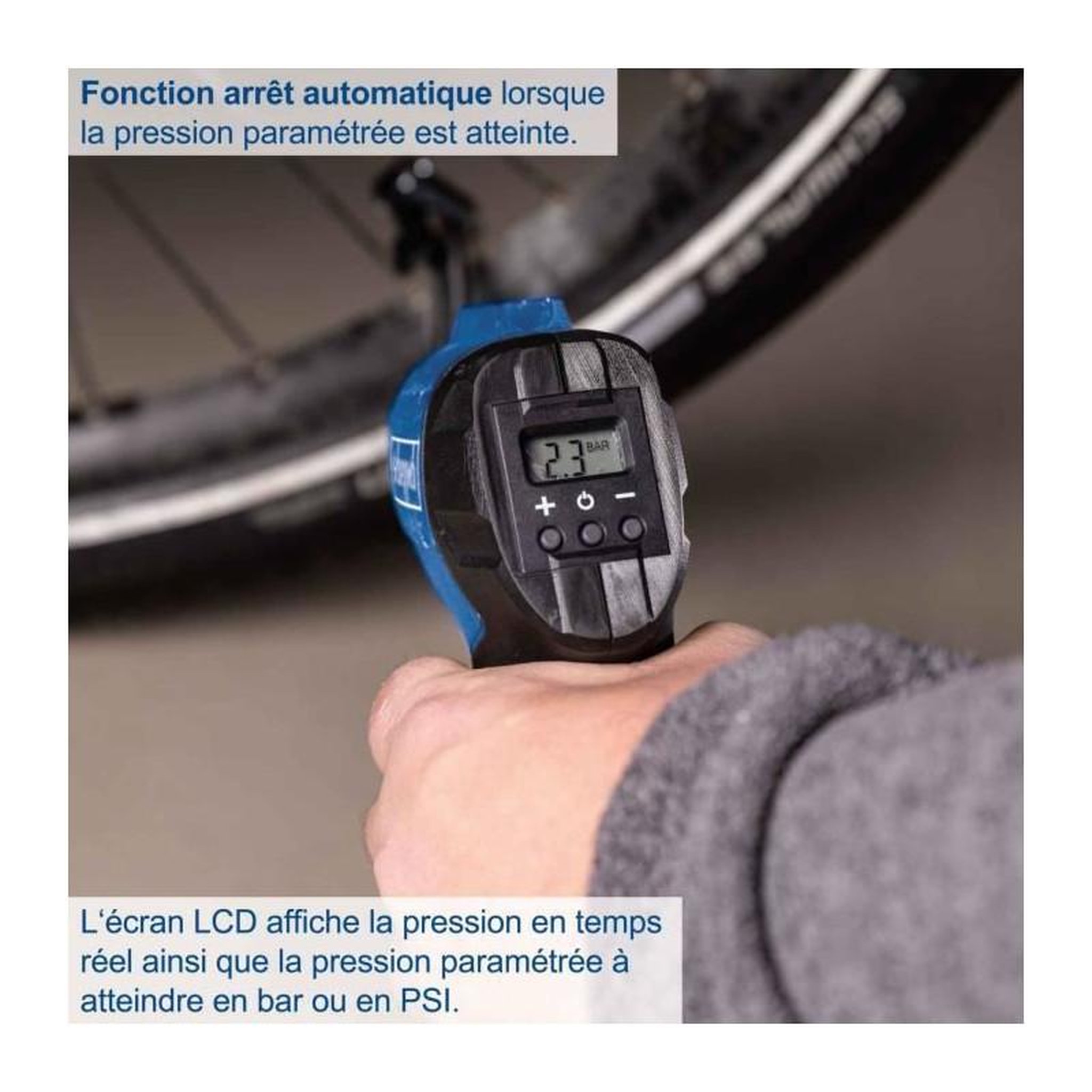 Voir la diapositive 5 : SCHEPPACH Compresseur portatif - SCHEPPACH - 20V IXES - Affichage LED - 7 bars - 6 access inclus - sans batterie ni chargeur - C-AC20-X