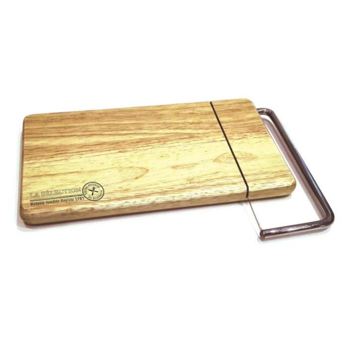 Paris Prix Coupe Fromage & Foie Gras  Socle Bois  28cm Beige