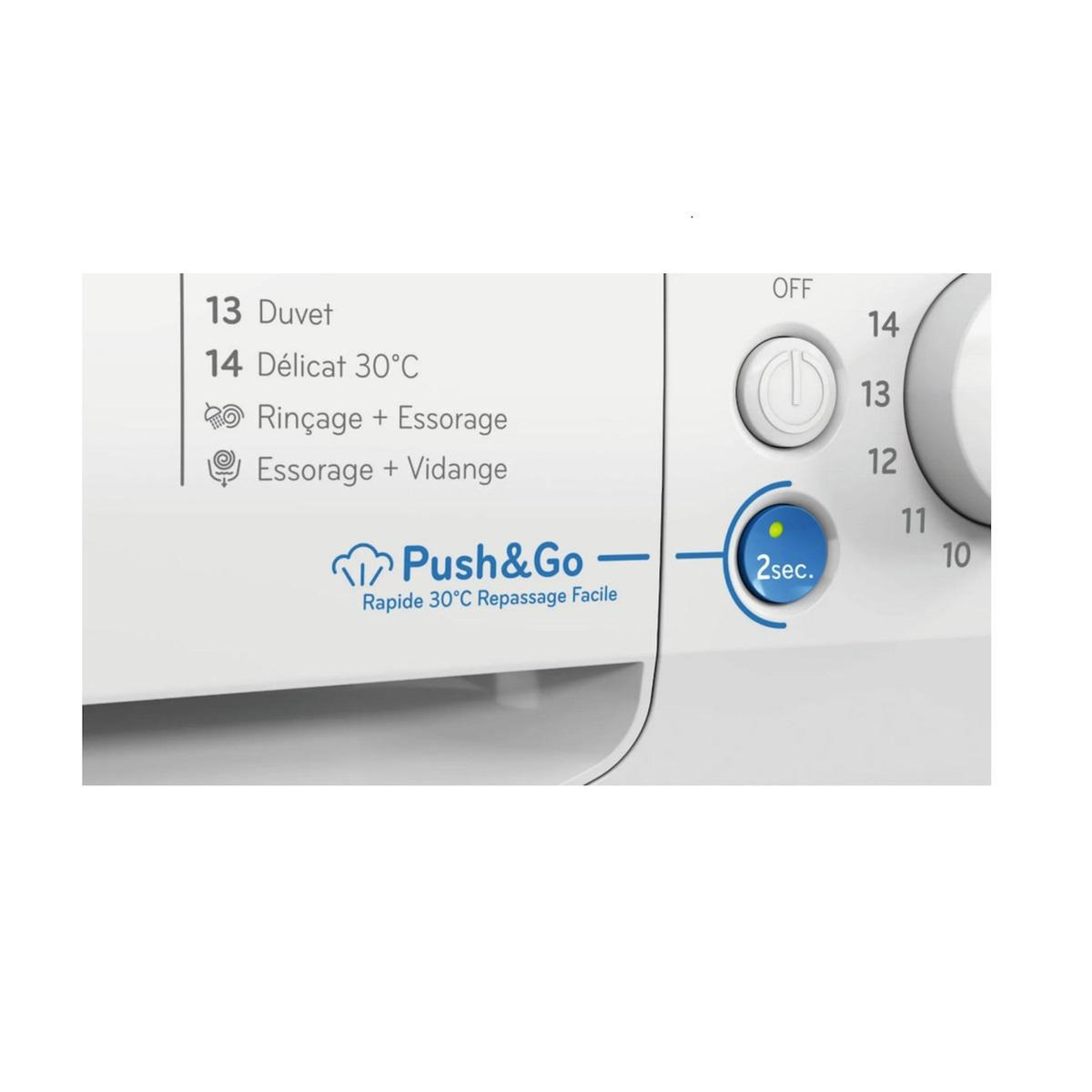 Indesit Lave-linge frontal 9kg 1200 tours/min blanc - BWE91295XWVFR