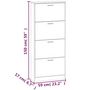 Voir la diapositive 6 : VIDAXL Armoire a chaussure Blanc brillant 59x17x150 cm Bois ingenierie