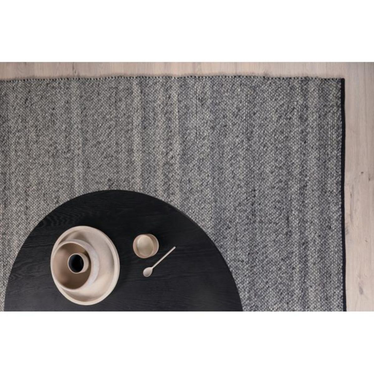 Paris Prix Tapis Déco en Laine  Ganga  251x353cm Argent