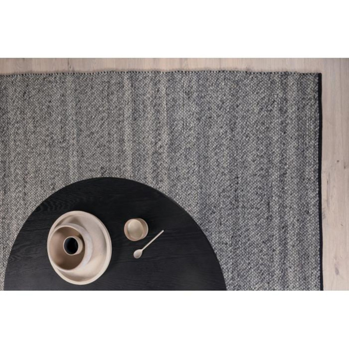 Paris Prix Tapis Déco en Laine  Ganga  251x353cm Argent