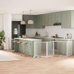 VIDAXL Barriere pour chien porte pliable 10 panneaux bois de peuplier