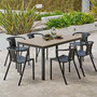 Voir la diapositive 2 : Paris Prix Ensemble Table de Jardin & 6 Fauteuils  Boston & Diego  150cm Gris Anthracite