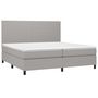 Voir la diapositive 3 : VIDAXL Sommier a lattes de lit avec matelas Gris clair 200x200cm Tissu