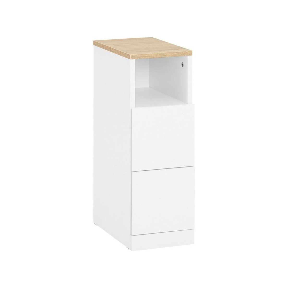 SOBUY SoBuy - Table De Chevet à deux tiroirs - Blanc - 35x20x60cm - Moderne - FBT149-NW