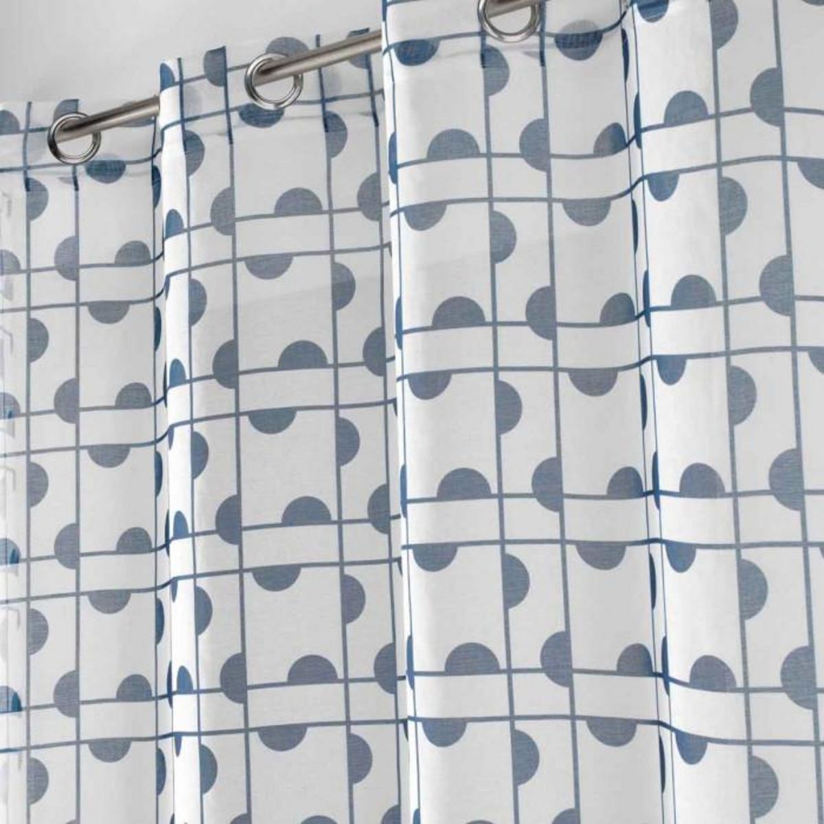 Paris Prix Rideau Voilage à Œillets  Gabi  140x240cm Bleu