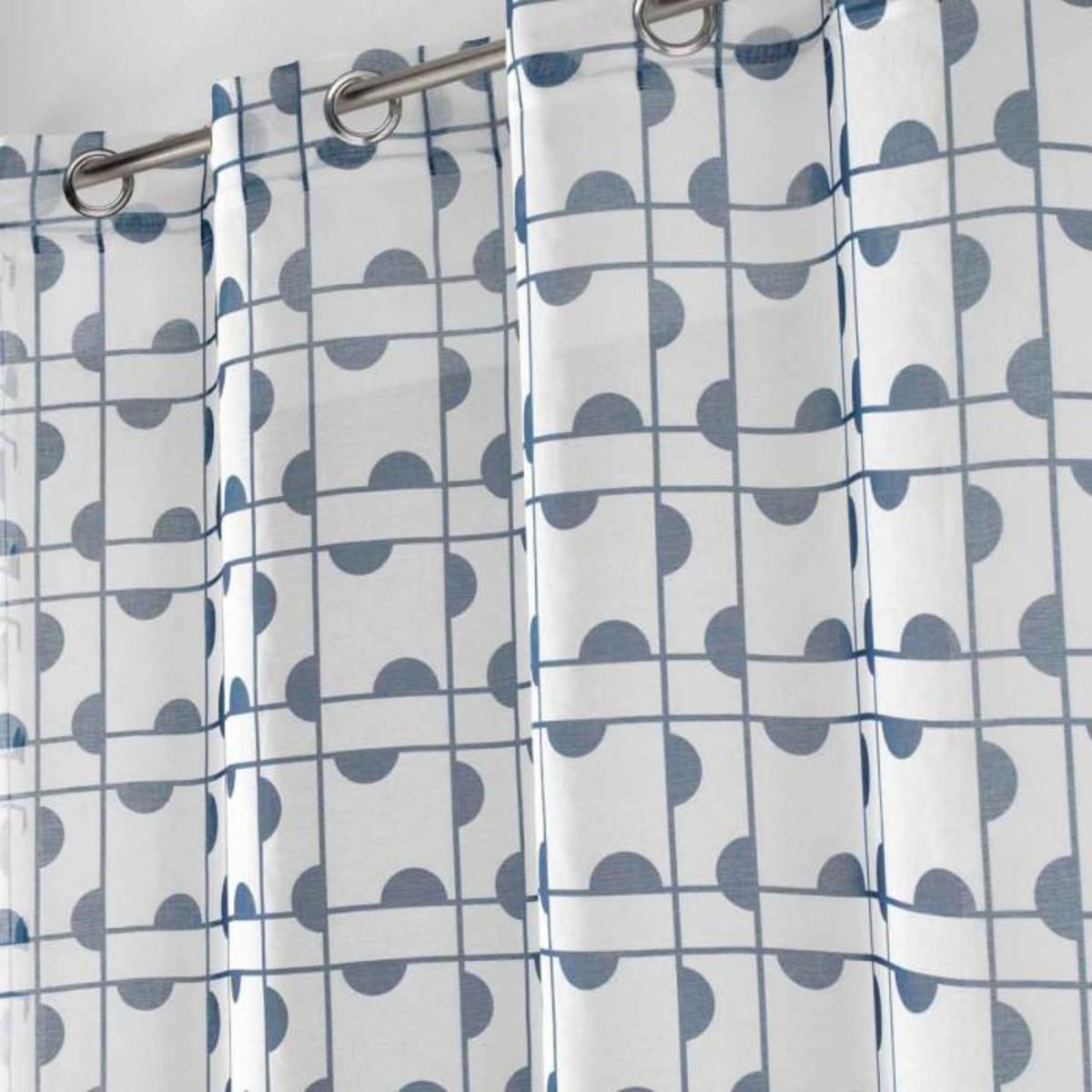 Paris Prix Rideau Voilage à Œillets  Gabi  140x240cm Bleu