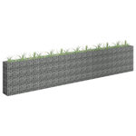 VIDAXL Lit sureleve a gabion Acier galvanise 450x30x90 cm