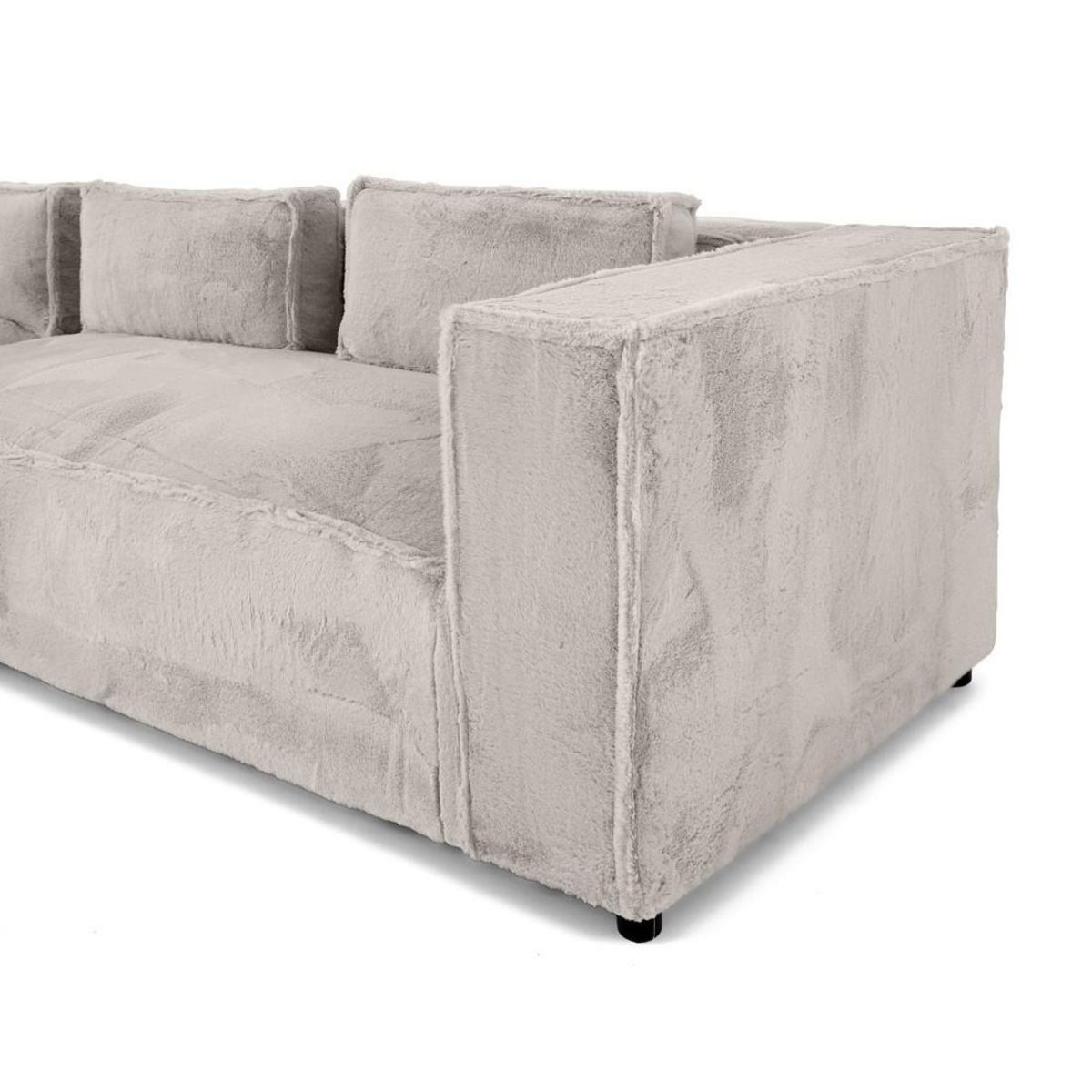 LISA DESIGN Stella - canapé d'angle gauche - 4 places - en fausse fourrure